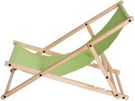 Lot de 2 transats en bois "Chilienne" - 107 x 56.5 x 81 cm - Vert