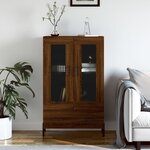 vidaXL Buffet haut chêne marron 69 5x31x115 cm bois d'ingénierie