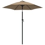 vidaXL Parasol Taupe 200x224 cm Aluminium