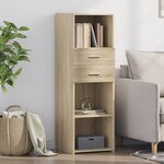 vidaXL Buffet haut chêne sonoma 40x42 5x124 cm bois d'ingénierie