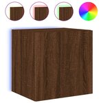vidaXL Meubles TV muraux lumières LED 2 Pièces chêne marron 40 5x35x40 cm