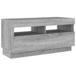 vidaXL Ensemble de meubles TV avec lumières LED 3 Pièces Sonoma gris
