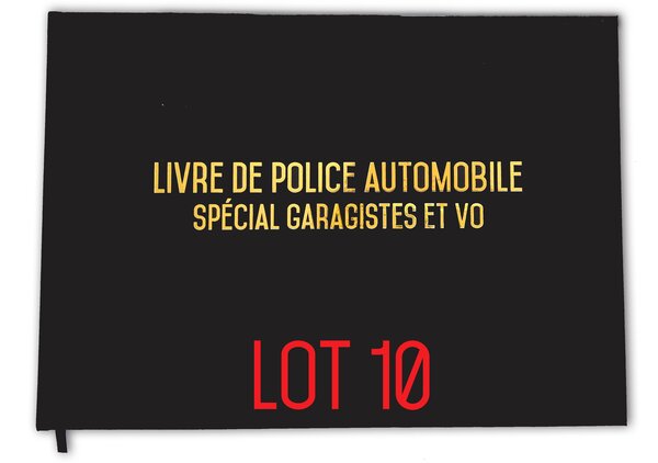 Registre spécial garagistes garages et VO - Livre de police automobile - 100 pages - Qualité premium UTTSCHEID X 10