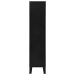 vidaXL Bibliothèque industrielle Noir 90x40x180 cm Acier