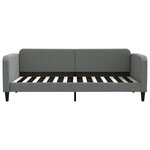 vidaXL Lit de jour avec lit gigogne gris foncé 90x200 cm tissu
