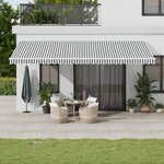 vidaXL Auvent manuel rétractable avec LED anthracite blanc 600x350 cm