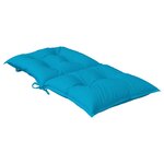 vidaXL Coussins de chaise de jardin à dossier bas lot de 2 bleu