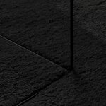 vidaXL Tapis HUARTE à poils courts doux et lavable noir 160x160 cm