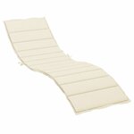 vidaXL Coussin de chaise longue crème 200x50x3 cm tissu oxford