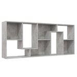 vidaXL Bibliothèque Gris béton 67x24x161 cm Bois d'ingénierie