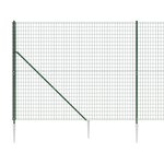 vidaXL Clôture en treillis métallique et piquet d'ancrage vert 1 4x25m
