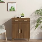 vidaXL Buffet Chêne marron 69 5x34x89 cm Bois d'ingénierie