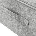 vidaXL Boîtes de rangement 2 Pièces Tissu 70x40x18 cm Gris