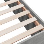 vidaXL Cadre de lit gris béton 120x190 cm bois d'ingénierie