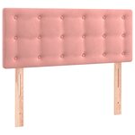 vidaXL Tête de lit à LED Rose 100x5x78/88 cm Velours