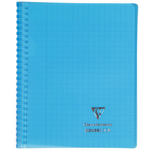 Cahier Protège-cahier Koverbook Spirale Polypro 17x22cm 160p Séyès coloris Alé... CLAIREFONTAINE