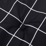 vidaXL Coussin de banc de jardin carreaux noir 150x50x4cm tissu oxford