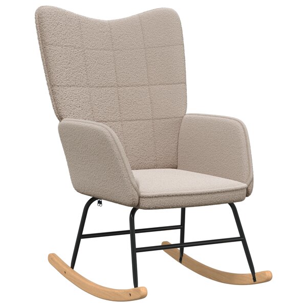 Chaise Relaxante vidaXL en Fabric léger Gris Curly