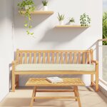 vidaXL Coussins de palette pour banc 2 Pièces Crème 200x40x8 cm Tissu Oxford