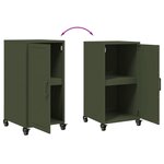 vidaXL Buffet vert olive 36x39x72 cm acier laminé à froid