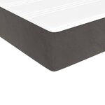 vidaXL Sommier à lattes de lit et matelas Gris foncé 140x190cm Velours