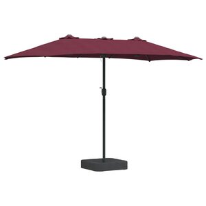 vidaXL Parasol de jardin Bordeaux 385 x 209 x 244 cm Polyester