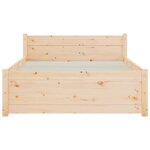 vidaXL Cadre de lit Bois massif 100x200 cm