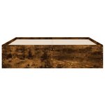 vidaXL Cadre de lit à tiroirs chêne fumé 135x190 cm bois d'ingénierie