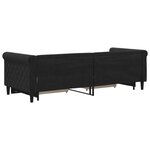 vidaXL Lit de jour avec gigogne et tiroirs noir 80x200 cm velours