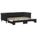 vidaXL Lit de jour avec lit gigogne noir 90x200 cm velours