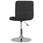 vidaXL Chaises pivotantes à manger lot de 4 Noir Tissu