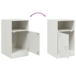 vidaXL Tables de chevet 2 Pièces blanc 34 5x39x62 cm acier