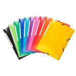 Chemise À Élastiques 3 Rabats Maxi Capacity Carte Lustrée Pelliculée Iderama - A4 - Couleurs Assorties - X 40 - Exacompta