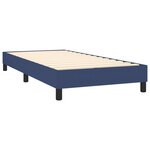 vidaXL Sommier à lattes de lit avec matelas Bleu 90x200 cm Tissu