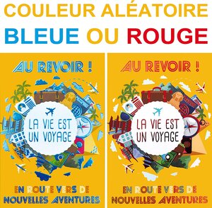 Carte départ au revoir avec enveloppe pour retraite ou déménagement bonne route
