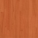 vidaXL Table de pique-nique cire marron 110x134x75 cm bois massif pin