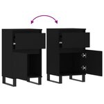 vidaXL Buffets 2 Pièces noir 40x35x70 cm bois d’ingénierie