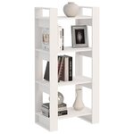 vidaXL Bibliothèque/Séparateur de pièce Blanc 60x35x125 cm Bois massif