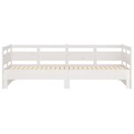 vidaXL Lit coulissant Blanc Bois de pin solide 2x(90x190) cm