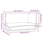 vidaXL Ensemble de coussins de palette 3 pièces en tissu oxford gris