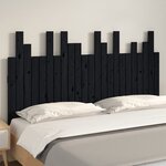 vidaXL Tête de lit murale Noir 146 5x3x80 cm Bois massif de pin