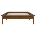 vidaXL Cadre de lit à LED marron miel 90x200 cm bois massif