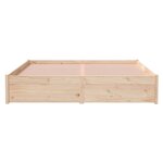 vidaXL Cadre de lit bois massif 150x200 cm très grand