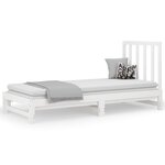 vidaXL Lit coulissant Blanc 2x(90x200) cm Bois de pin massif