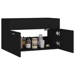 vidaXL Armoire d'évier Noir 80x38 5x46 cm Aggloméré