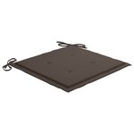 vidaXL Chaises de jardin avec coussins taupe lot de 3 Bois teck massif