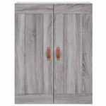 vidaXL Buffet haut Sonoma gris 69 5x34x180 cm Bois d'ingénierie