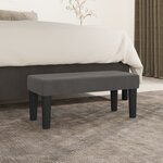 vidaXL Banc Gris foncé 70x30x30 cm Velours