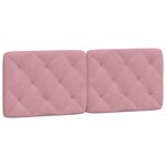 vidaXL Coussin de tête de lit rose 140 cm velours