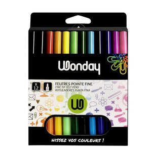 Wonday Feutre MIN'O pointe fine étui carton de 12